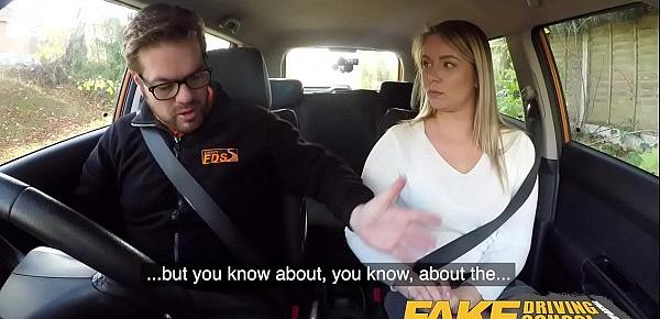  Fake Driving School Czech babe Nikky Dream orgasms during hard fucking